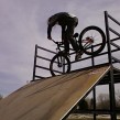 A BMX bike rider works on technique at the skate park in Blyth. This photo was taken by the Goderich Skate Park Committee during a tour of skate parks. It appears on the Facebook site Skate Park in Goderich.