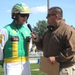 Driver Jody Jamieson is interviewed during last year's drivers' challenge.