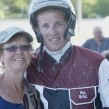 Doug McNair celebrates his win with grandmother, Gwen McNair.