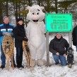 Shown at the entrance to the MacNaughton-Morrison Section of the South Huron Trail, are some of the organizers and supporters, along with Exeter’s White Squirrel, getting ready for Family Day WinterFest South Huron. (left to right): Tim Cumming, Ausable Bayfield Conservation; Tim Sweet, Exeter Curling Club; Lorne Rideout, Friends of the South Huron Trail; Judy McLeod, Exeter Lioness Club; George Finch, organizer; Jean Jacobe, Trivitt Memorial Anglican Church; Jo-Anne Fields, Manager of Community Services, Municipality of South Huron; Darcey Cook, Municipality of South Huron Recreation Department Program and Events Assistant; and Maggie Miller, Big Brothers and Big Sisters of South Huron.